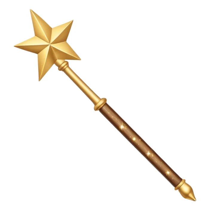 modern magic wand creating perfect schedule with sparkles, 3D elegant style, golden glow, clean aesthetic sticker