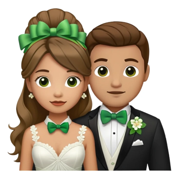 Hawaiian Bride and Irish groom sticker