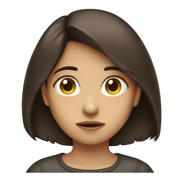 sad brunette girl sticker