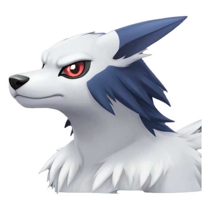 Cool Edgy Nargacuga-Absol-Sneasel-Quilava with a collar on, full body sticker