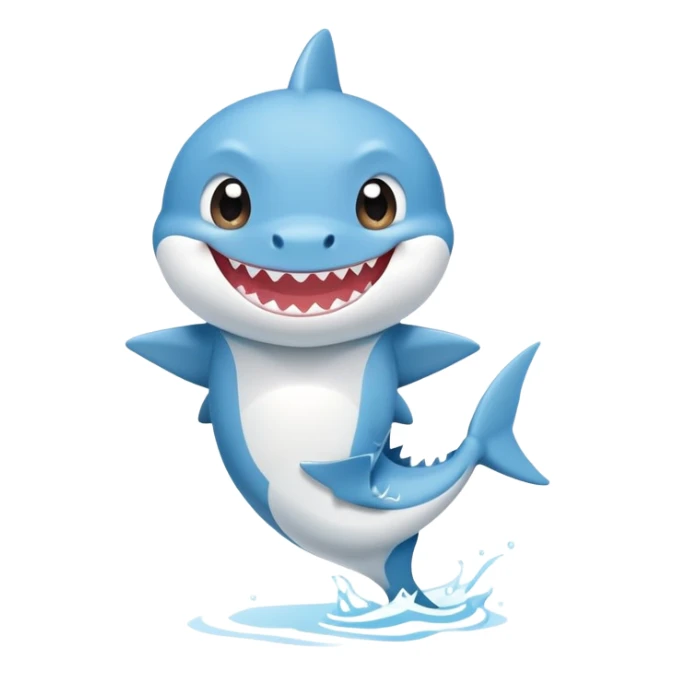 baby shark wearing jordan 1 sneakers sticker