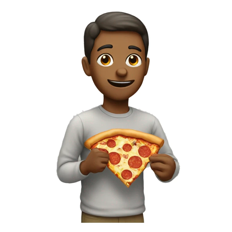 Eating pizza sticker