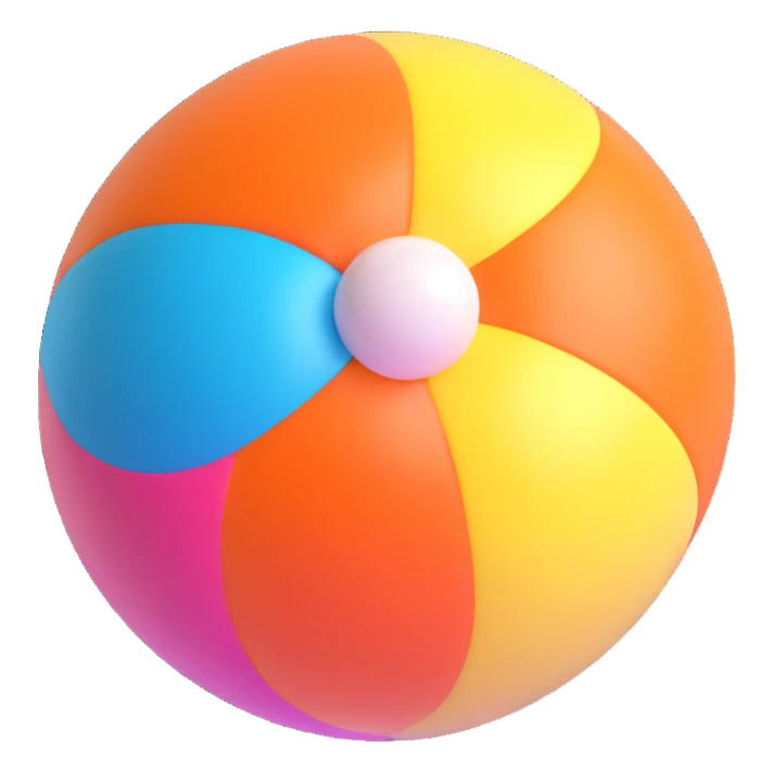 colorful bouncy ball sticker