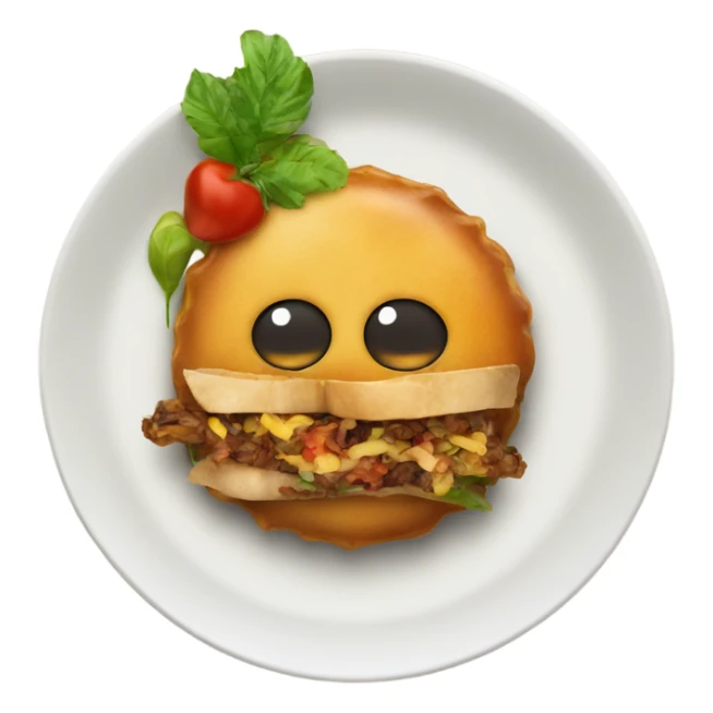 cuban food on plate  sticker