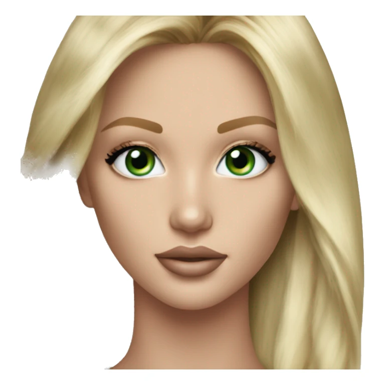 Realistic victoria secret model blonde green eyes  sticker
