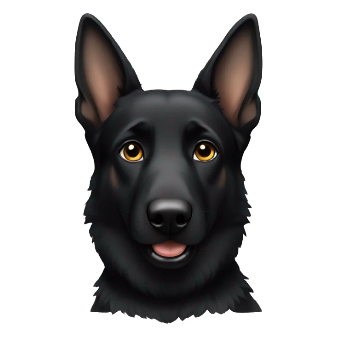 Black German Shepherd sticker