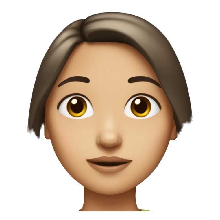 Girl, with no nose or eyebrows sticker