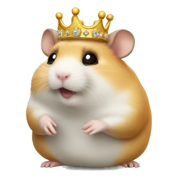 hamster in crown calls on the phone sticker