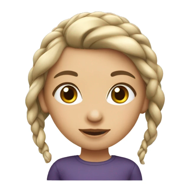 Menina branca de cabelos longos liso sticker