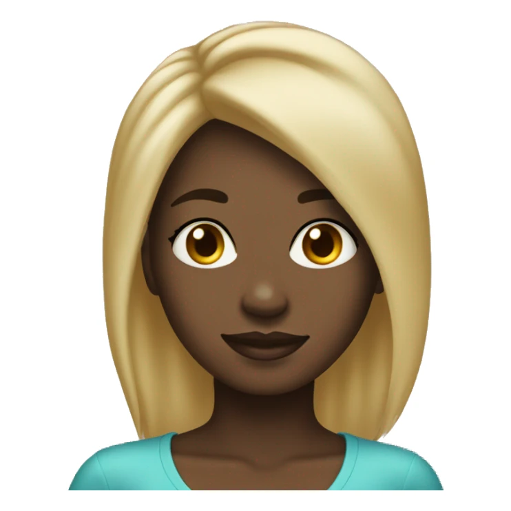 black girl blond streak ha sticker
