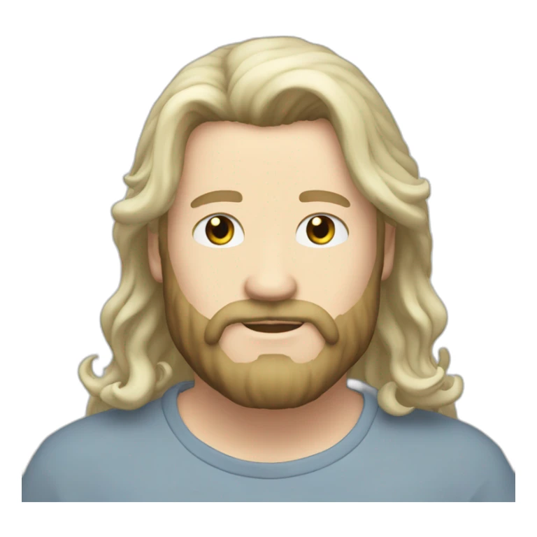 Steven Ellis white long hair beard chubby sticker