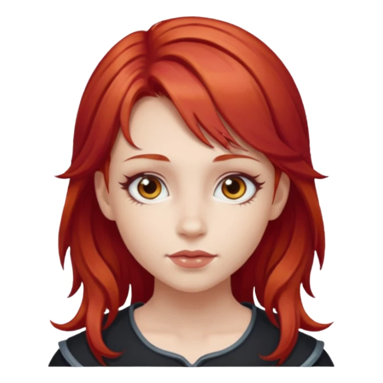 Hada, roja, con alas y unas carita mágica sticker