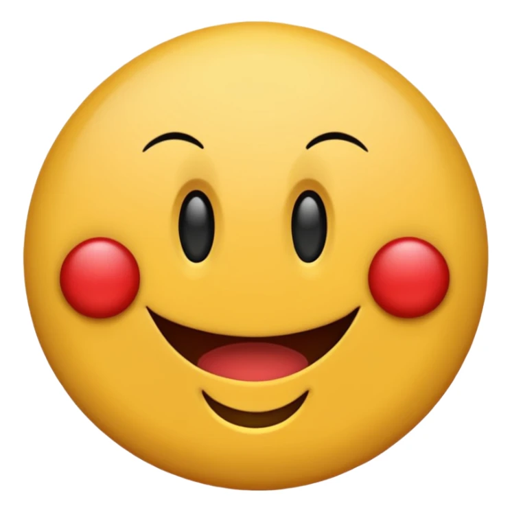 Smiley rond  qui rougis  parce qu’il est timide  sticker