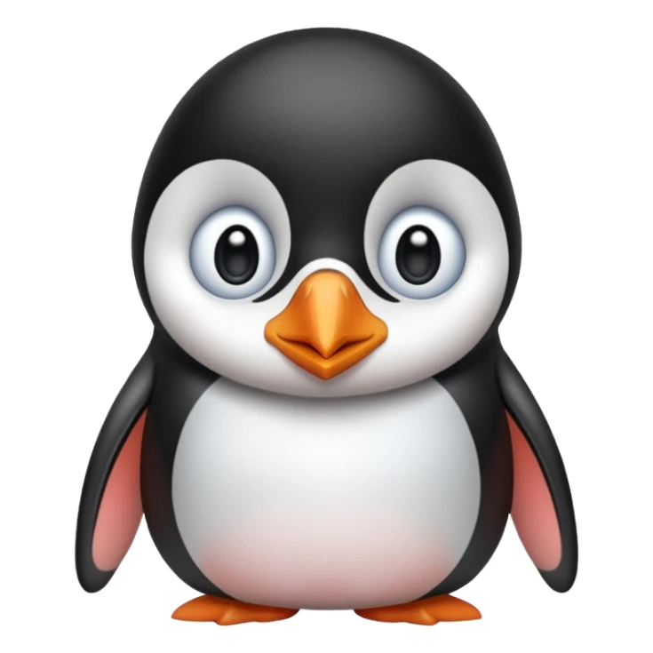 Sad emoji penguin begging giant lovely eyes cute sticker