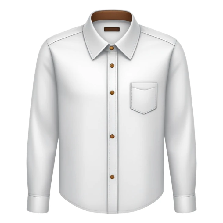 Folded collared shirt with style planner, professional outfit organization sticker