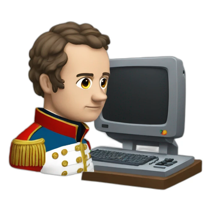 Napoleon plays video games sticker