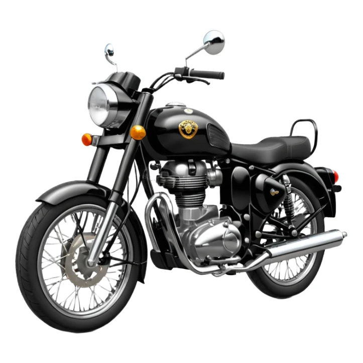 Royal Enfield bullet standard black emojis sticker