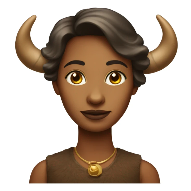 Anthropomorphic woman buffalo sticker