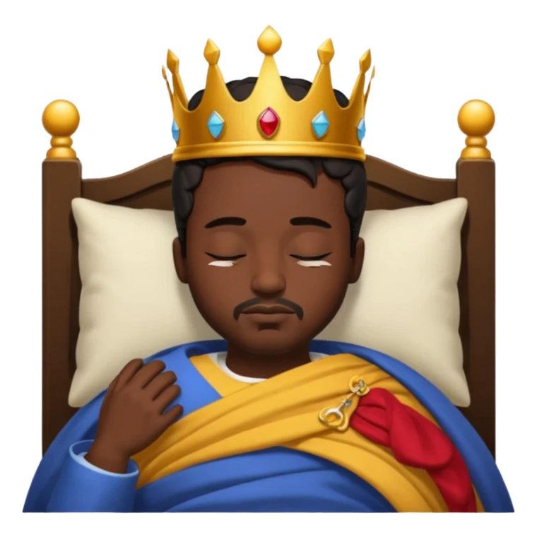 Una cara de un rey negro durmiendo  sticker