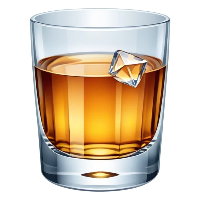 Crystal whiskey glass of water sticker
