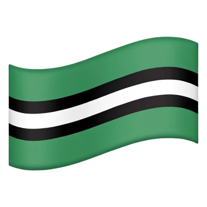 Make the flag of the Ural Republic, white, green, black sticker