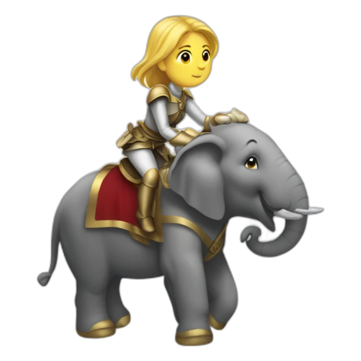 Jeanne d’arc sur un éléphant sticker