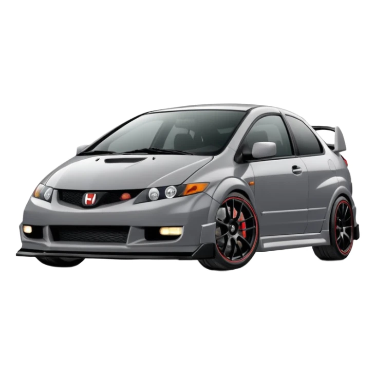 2004 grey Honda civic type r black rims without a spoiler or splitter sticker