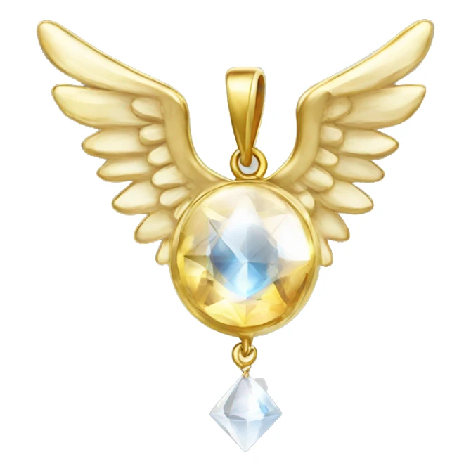 Angelic Guidance Crystal amulet with gold sticker