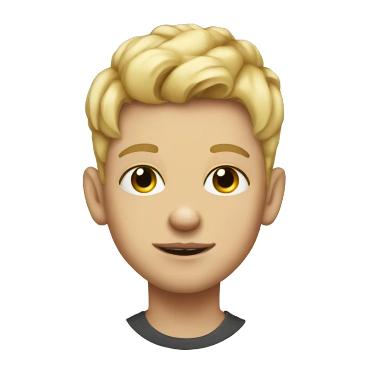 portrait of a Blond -haired boy with tattoos sticker