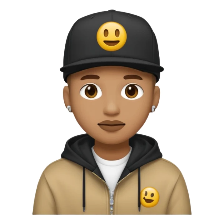 Emoji hip hop one person sticker