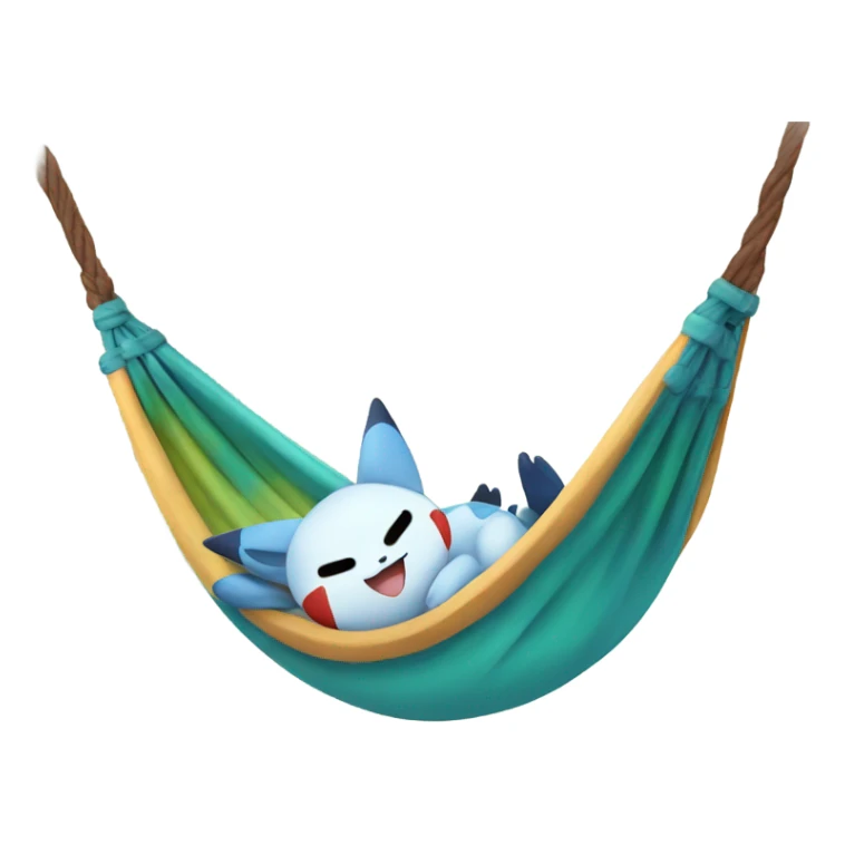 Snorelax the Pokémon is chillin in a hammock  sticker