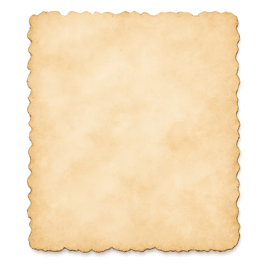 abstract vintage paper edge with scalloped torn edge, soft hand-painted texture, transparent background, no face, no hands, no legs, no characters sticker