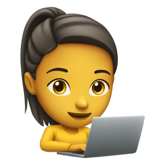 yellow skin girl in laptop sticker