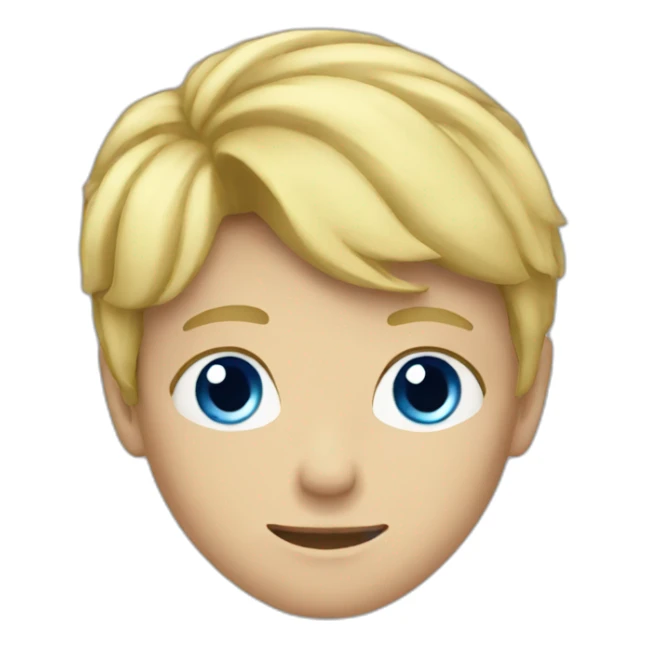 blonde teenage boy with blue eyes sticker