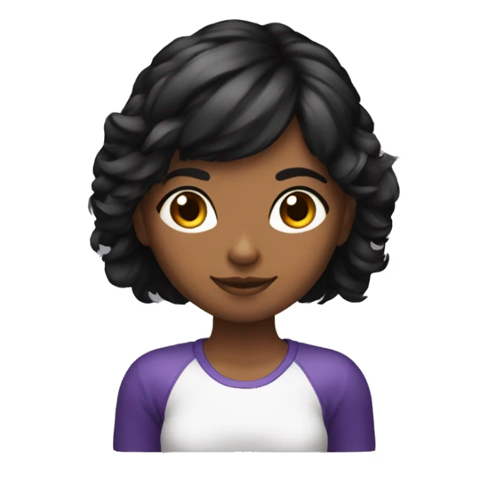 una chica gamer de pelo negro con orejas de gatito enamorada sticker