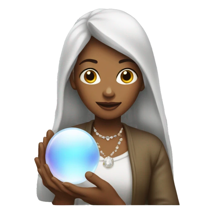 Woman with crystal ball sticker