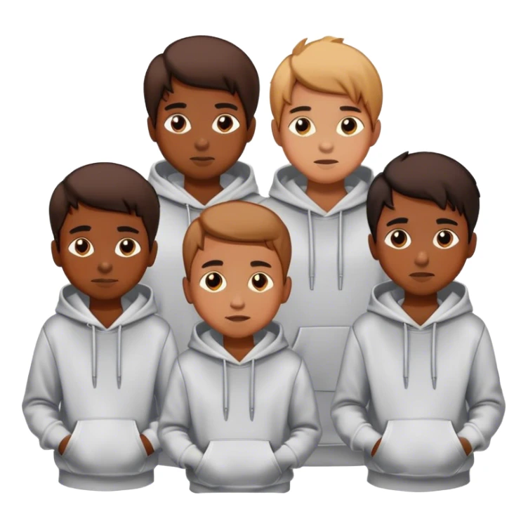 boys in stylish hoodies sticker