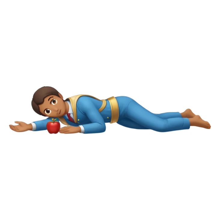fullbody Jesus apostle in prone pose, different clothing, clear prone position, full body visible, apple emoji style sticker