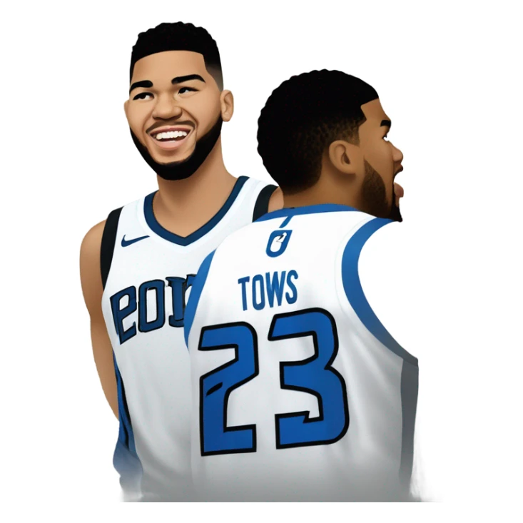 jalen brunson and Karl-Anthony towns sticker