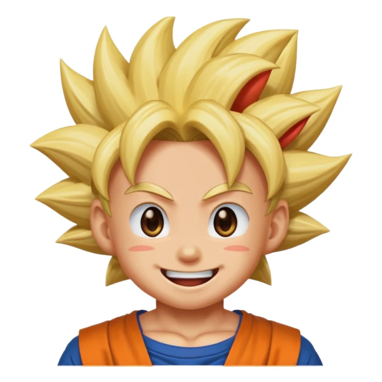 dragonball songoku happy emoji sticker