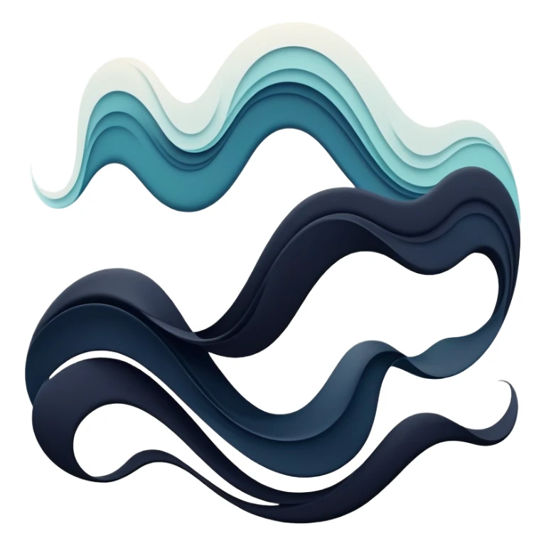 Shifting abstract forms with masculine undertone, flowing energy waves, symbolic style essence, minimal ethereal shapes sticker