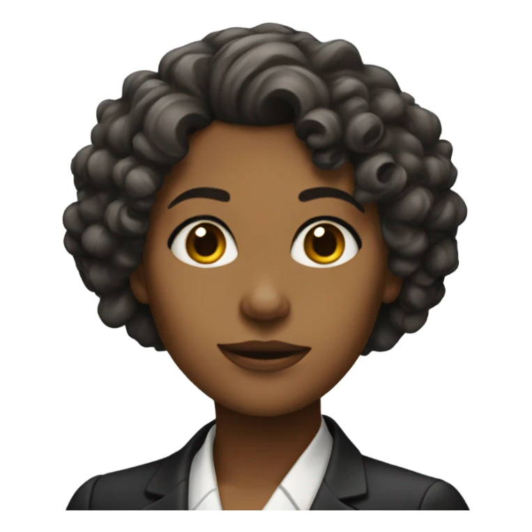 Female lawyer with curly hair sticker