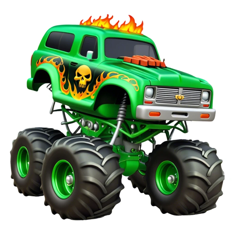 Grave Digger - Monster Jam (Model Year: 2022) (Iconic colour: Green with flames) sticker