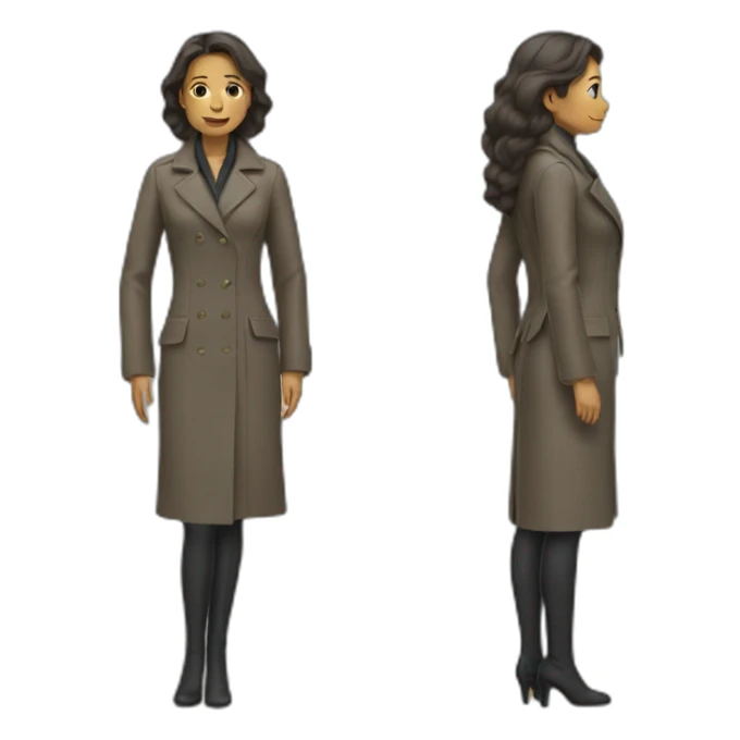 A woman in a longue jacket  sticker
