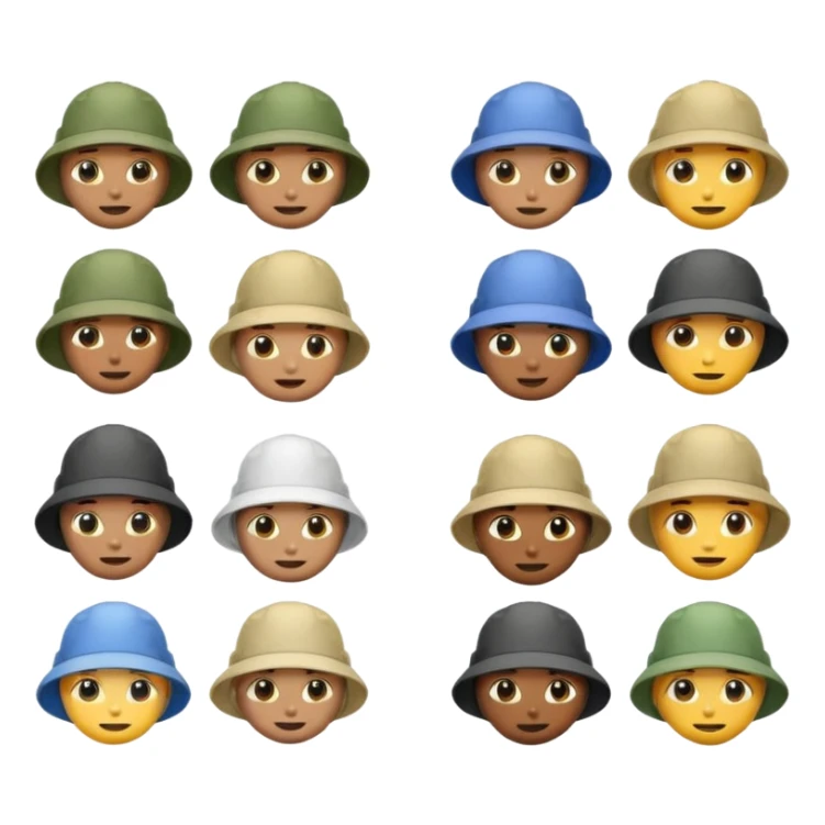 Emojis ovnis type discord avec un bob type jul avec différentes expressions sticker