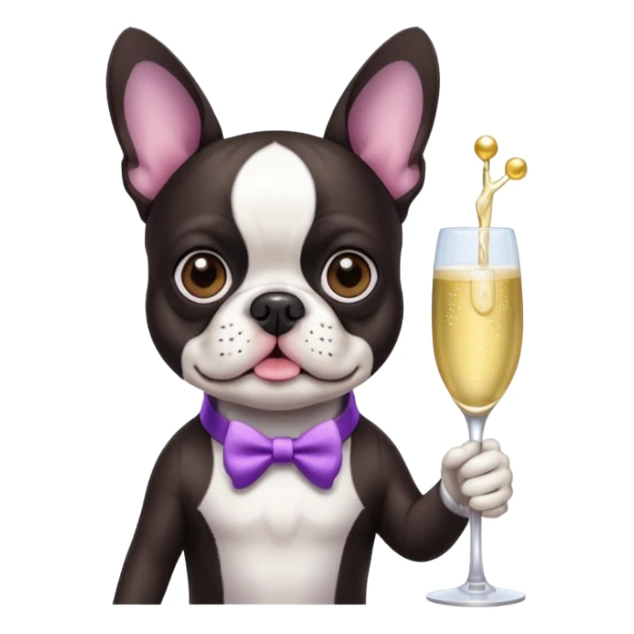 Champagne lilac Boston terrier sticker