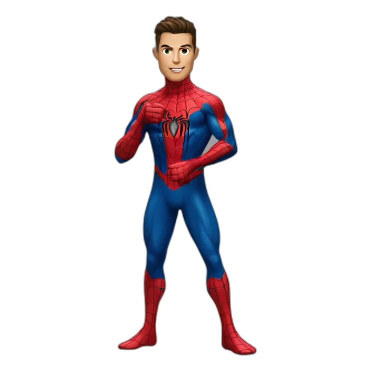 Cristiano Ronaldo as spiderman sticker