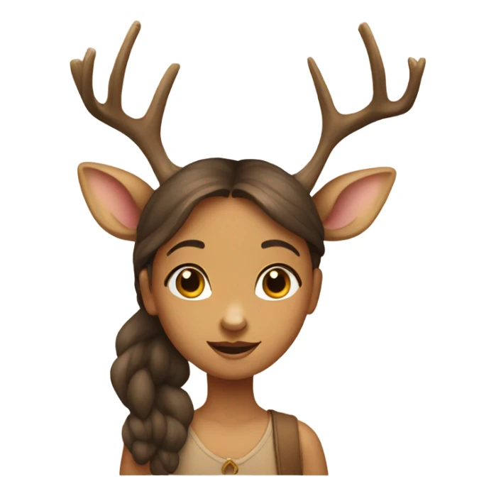 Deer with head of a girl sticker
