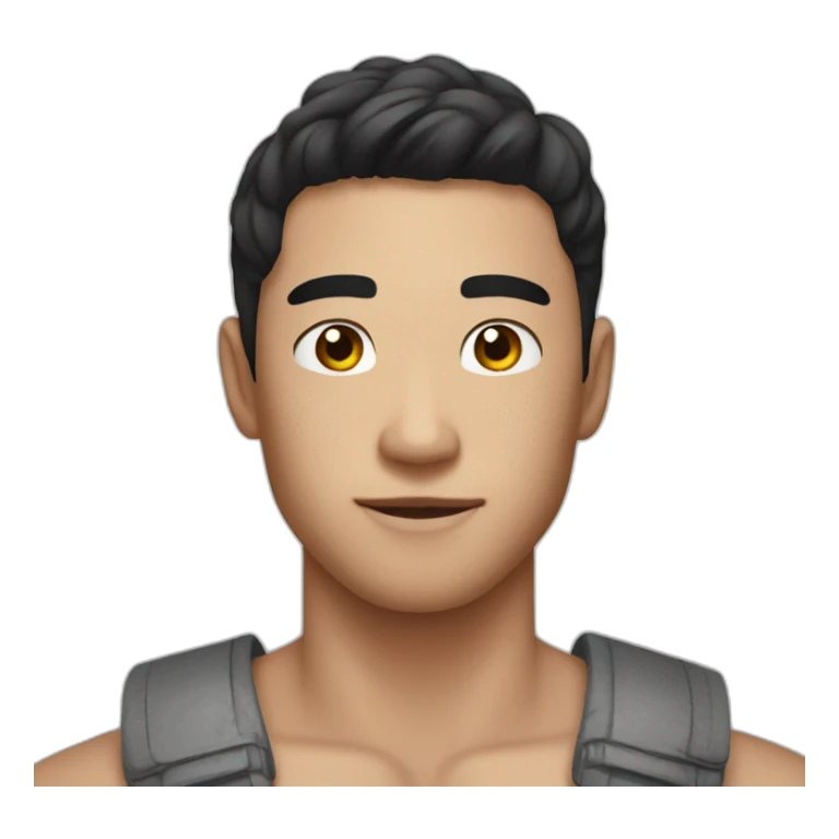 Sexy asian guy with freckles sticker