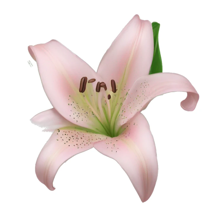 light pink lilium sticker